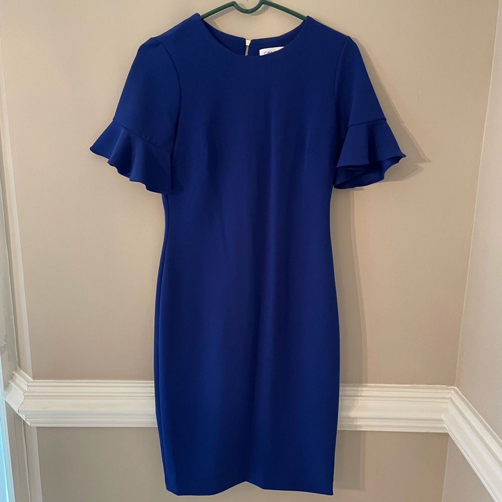Like new Calvin Klein flutter sleeve dress
